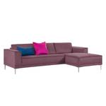 Ecksofa Grapefield Webstoff Beere - Longchair davorstehend rechts