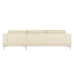 Ecksofa Grapefield Webstoff Ivory - Longchair davorstehend rechts