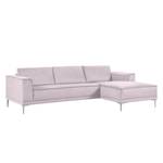 Ecksofa Grapefield Webstoff Flieder - Longchair davorstehend rechts