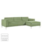 Ecksofa Grapefield Webstoff Khaki - Longchair davorstehend rechts