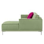 Ecksofa Grapefield Webstoff Khaki - Longchair davorstehend rechts