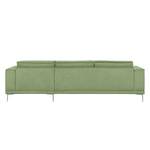 Ecksofa Grapefield Webstoff Khaki - Longchair davorstehend rechts