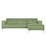 Ecksofa Grapefield Webstoff Khaki - Longchair davorstehend rechts