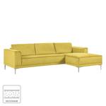 Ecksofa Grapefield Webstoff Lemon - Longchair davorstehend rechts