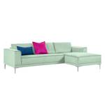 Ecksofa Grapefield Webstoff Mint - Longchair davorstehend rechts