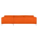 Ecksofa Grapefield Webstoff Orange - Longchair davorstehend rechts