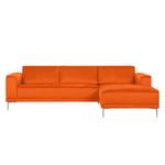 Ecksofa Grapefield Webstoff Orange - Longchair davorstehend rechts