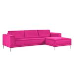 Ecksofa Grapefield Webstoff Pink - Longchair davorstehend rechts
