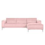 Ecksofa Grapefield Webstoff Rosa - Longchair davorstehend rechts