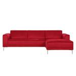 Ecksofa Grapefield Webstoff Rot - Longchair davorstehend rechts