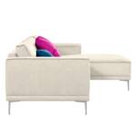 Ecksofa Grapefield Webstoff Sand - Longchair davorstehend rechts