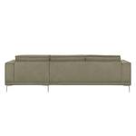 Ecksofa Grapefield Webstoff Taupe - Longchair davorstehend rechts