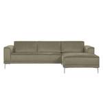 Ecksofa Grapefield Webstoff Taupe - Longchair davorstehend rechts