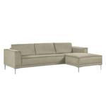 Ecksofa Grapefield Webstoff Warmes Beige - Longchair davorstehend rechts