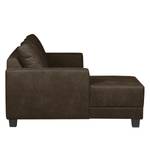 Ecksofa Greenwood Antiklederlook Espresso - Longchair davorstehend links