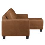 Divano angolare Greenwood Cognac - Longchair preimpostata a destra