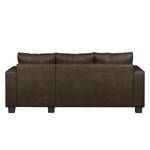 Ecksofa Greenwood Antiklederlook Espresso - Longchair davorstehend rechts