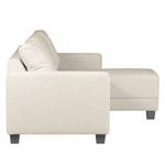 Hoekbank Greenwood I geweven stof Licht beige - Longchair vooraanzicht rechts