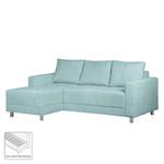 Ecksofa Greenwood II Webstoff Pastellblau - Longchair davorstehend links