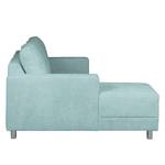 Ecksofa Greenwood II Webstoff Pastellblau - Longchair davorstehend links