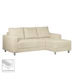 Ecksofa Greenwood II Webstoff Creme - Longchair davorstehend rechts