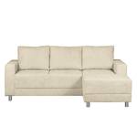 Ecksofa Greenwood II Webstoff Creme - Longchair davorstehend rechts