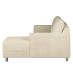 Ecksofa Greenwood II Webstoff Creme - Longchair davorstehend rechts