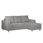 Ecksofa Greenwood II Webstoff Grau - Longchair davorstehend rechts