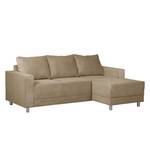 Ecksofa Greenwood III Cord Cappuccino - Longchair davorstehend rechts