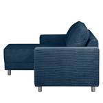 Hoekbank Greenwood III ribfluweel ribfluweel - Zeeblauw - Longchair vooraanzicht links