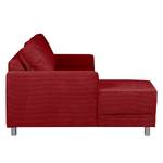 Ecksofa Greenwood III Cord Rot - Longchair davorstehend links