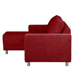 Ecksofa Greenwood III Cord Rot - Longchair davorstehend links