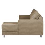 Ecksofa Greenwood III Cord Cappuccino - Longchair davorstehend rechts