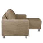 Ecksofa Greenwood III Cord Cappuccino - Longchair davorstehend rechts