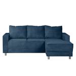 Ecksofa Greenwood III Cord Meerblau - Longchair davorstehend rechts