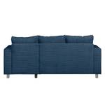 Ecksofa Greenwood III Cord Meerblau - Longchair davorstehend rechts