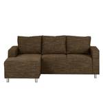 Ecksofa Greenwood Strukturstoff - Strukturstoff Lawan: Braun - Longchair davorstehend links