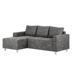 Ecksofa Greenwood Strukturstoff - Strukturstoff Lawan: Schwarz - Longchair davorstehend links