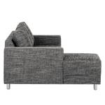 Ecksofa Greenwood Strukturstoff Lawan: Schwarz - Longchair davorstehend links