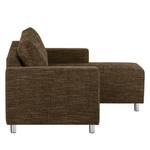 Ecksofa Greenwood Strukturstoff - Strukturstoff Lawan: Braun - Longchair davorstehend rechts