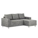 Ecksofa Greenwood Strukturstoff Lawan: Grau - Longchair davorstehend rechts