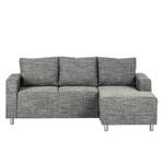 Ecksofa Greenwood Strukturstoff Lawan: Grau - Longchair davorstehend rechts