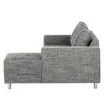 Ecksofa Greenwood Strukturstoff Lawan: Grau - Longchair davorstehend rechts