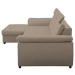 Ecksofa Halsey Strukturstoff - Cappuccino - Longchair davorstehend links