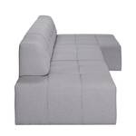 Ecksofa Healy Filz - Granit - Longchair davorstehend rechts - Mit Hocker