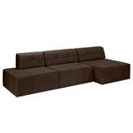 Ecksofa Healy Filz - Espresso - Longchair davorstehend rechts - Ohne Hocker