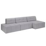 Ecksofa Healy Filz - Granit - Longchair davorstehend rechts - Ohne Hocker