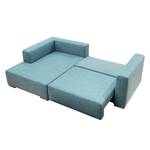 Ecksofa Heaven Casual Webstoff Stoff TCU: 6 fresh blue - Longchair davorstehend links - Schlaffunktion - Bettkasten