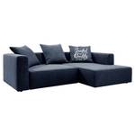 Ecksofa Heaven Casual Webstoff Stoff TCU: 16 navy blue - Longchair davorstehend rechts - Schlaffunktion - Bettkasten