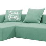 Hoekbank Heaven Casual Stof TBO: 53 pastel mint - Longchair vooraanzicht links - Geen functie